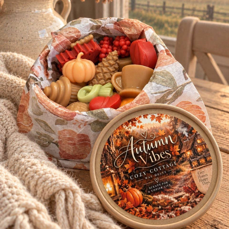 Bientôt Disponible ! Boite Coffret Cadeau - Composition de Cire Parfumée - Thème d'Automne