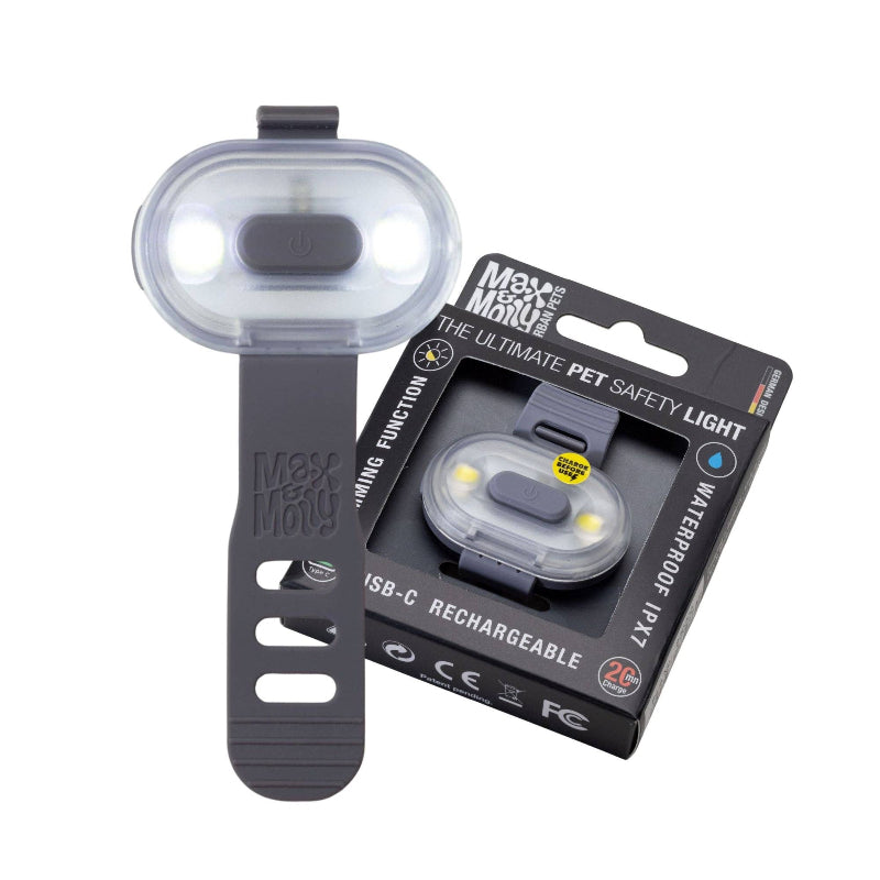 Lumière LED pour balade Nocturne avec son chien - Gris
