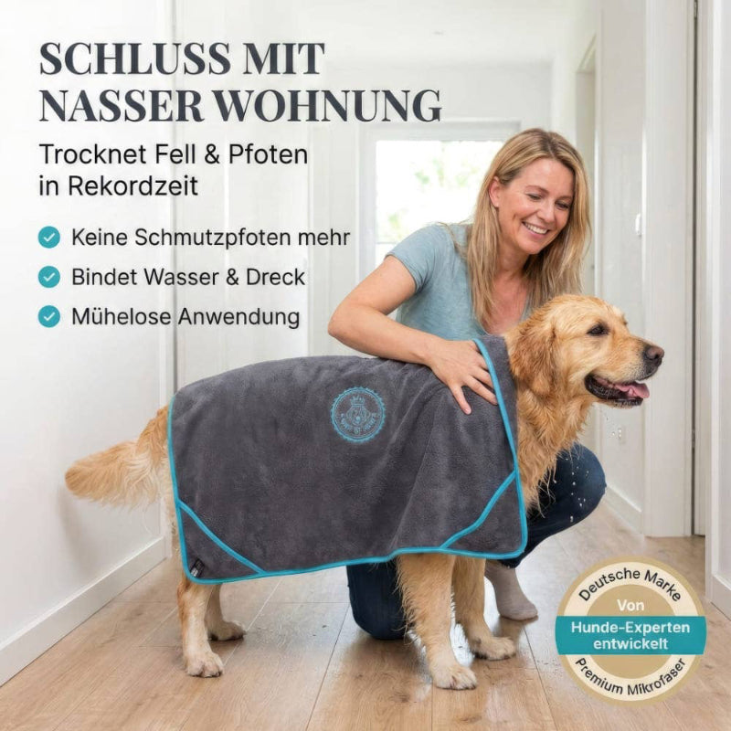Serviette en microfibre extra absorbante pour chien (130 x 75 cm)