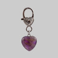 Pendentif pour animal de compagnie en forme de Cœur et en Améthyste