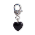 Pendentif pour animal de compagnie en forme de Cœur et en Obsidienne noire
