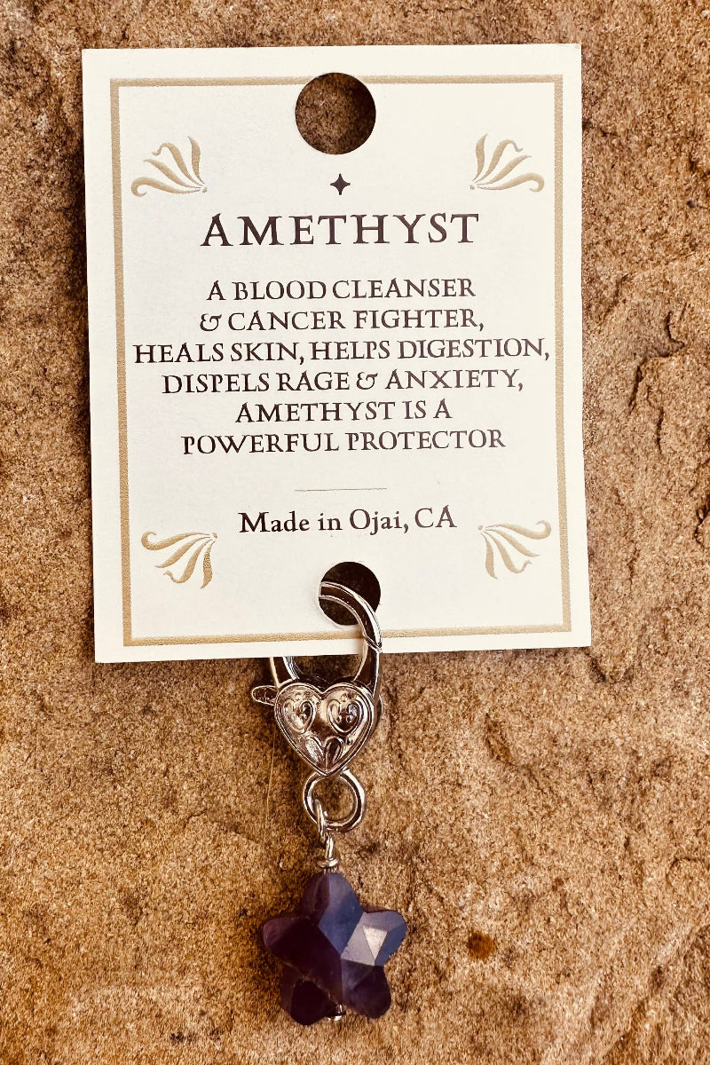 Pendentif pour animal de compagnie en forme d'Etoile en Améthyste