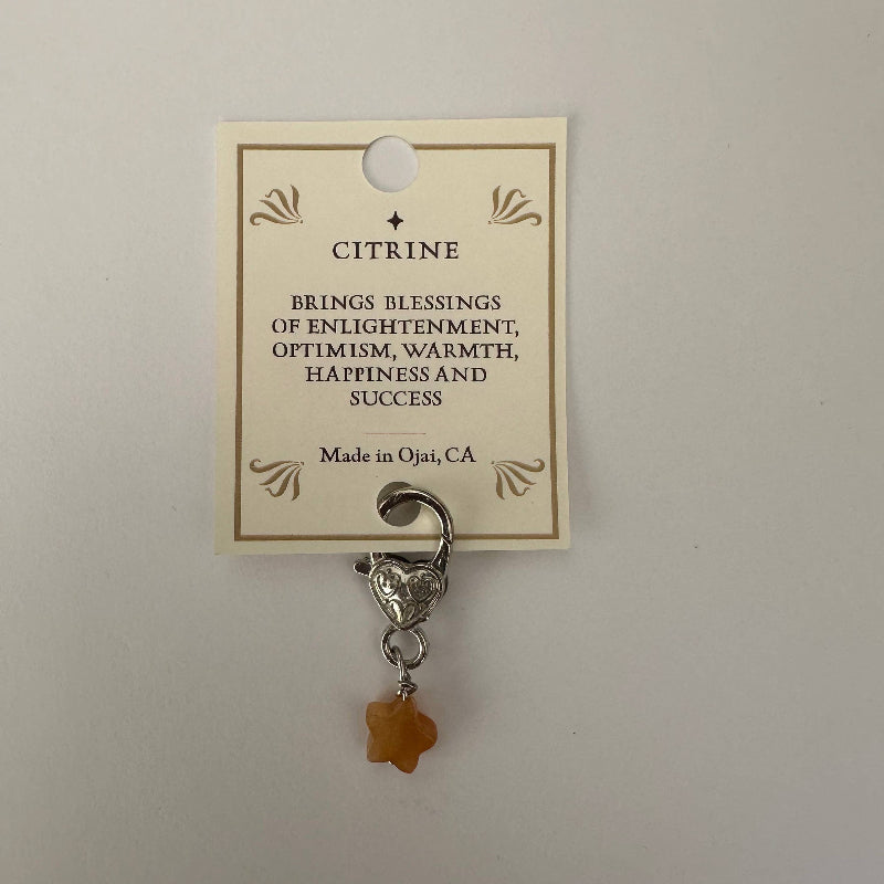 Pendentif pour animal de compagnie en forme d'Etoile et en Citrine