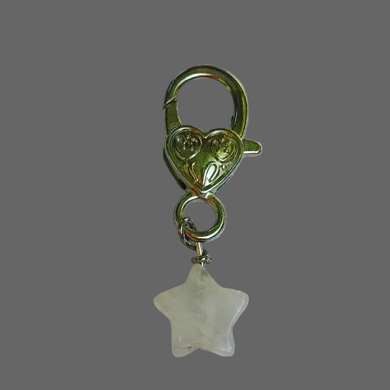 Pendentif pour animal de compagnie en forme d'Étoile et en Quartz clair