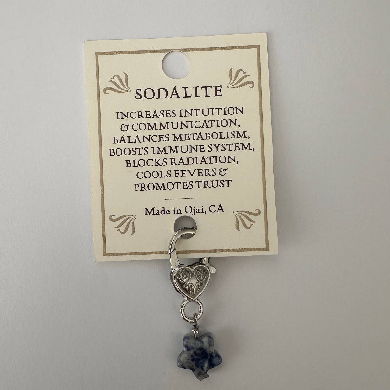 Pendentif pour animal de compagnie en forme d'Etoile et en Sodalite