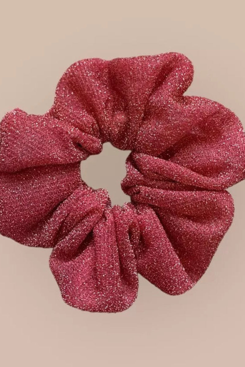 Chouchou pour cheveux Rose - Paillettes
