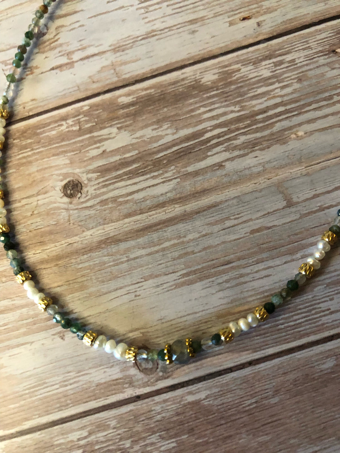 Collier MUKTA en Agates Indiennes, Perles de Culture, Labradorite et breloques en acier inoxydable