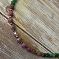 Collier JAGMAG en Zoïsite rubis, Hématite et Rhodonite