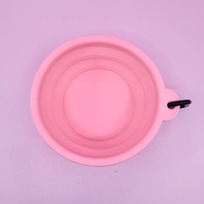 Gamelle d'eau pliable pour chien - Rose Woof