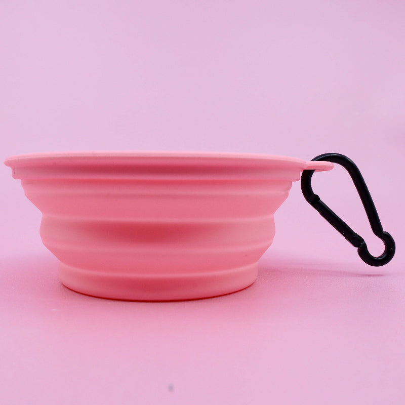 Gamelle d'eau pliable pour chien - Rose Woof
