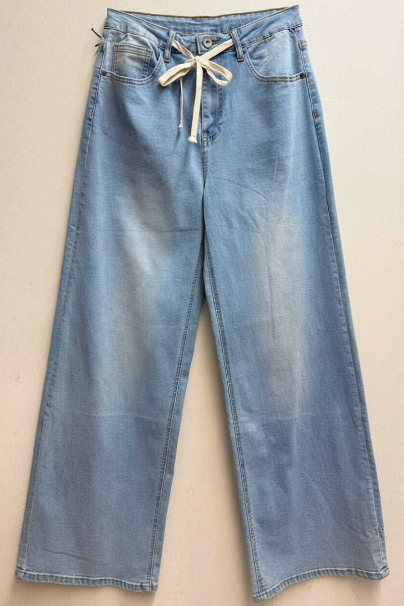 Jean Ample Stretch - Taille Classique avec Lien à Nouer