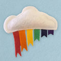 Jouet pour chat - Nuage arc-en-ciel en Feutrine