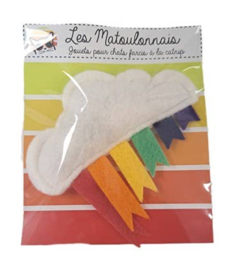 Jouet pour chat - Nuage arc-en-ciel en Feutrine