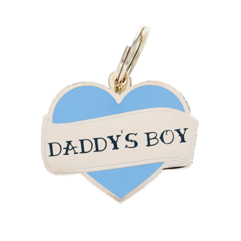 Médaille d'identification pour animal de compagnie Daddy's Boy  Fils à son papa