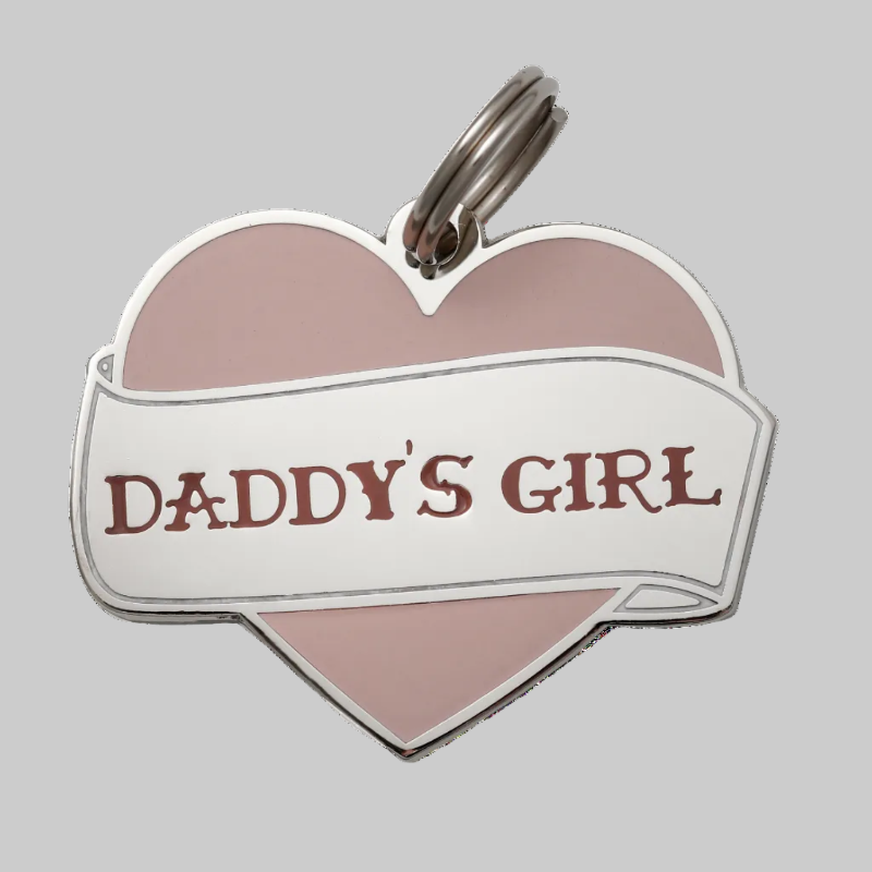 Médaille d'identification pour animal de compagnie Daddy's Girl Fille à son papa