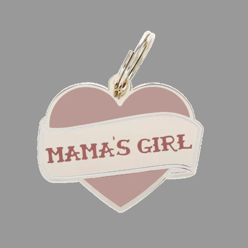 Médaille d’identification pour animal de compagnie Mama's Girl  Fille à sa Maman