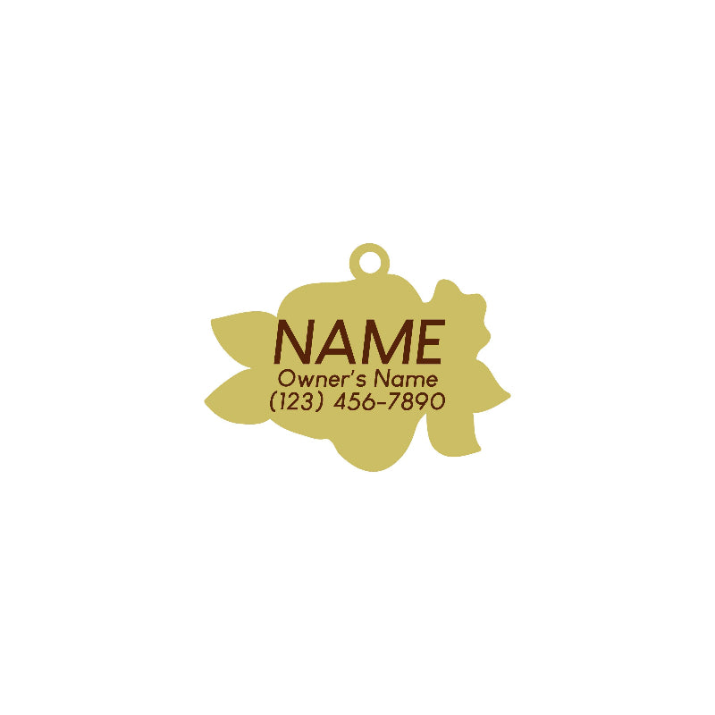 Médaille d'identification pour animaux de compagnie Fleur Sauvage