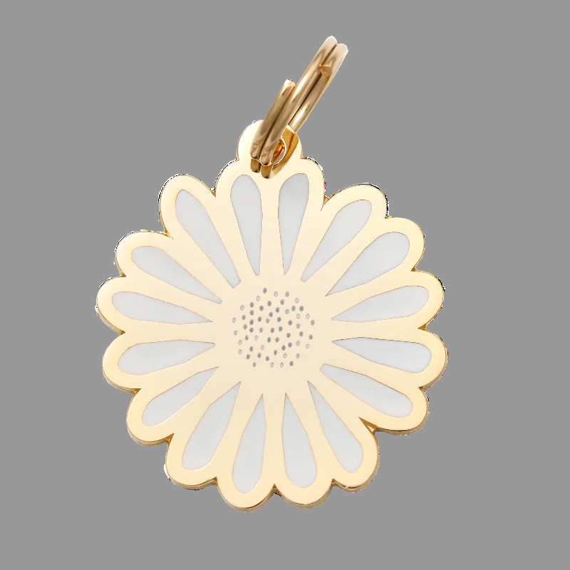 Médaille d'identification pour animal en forme de Marguerite