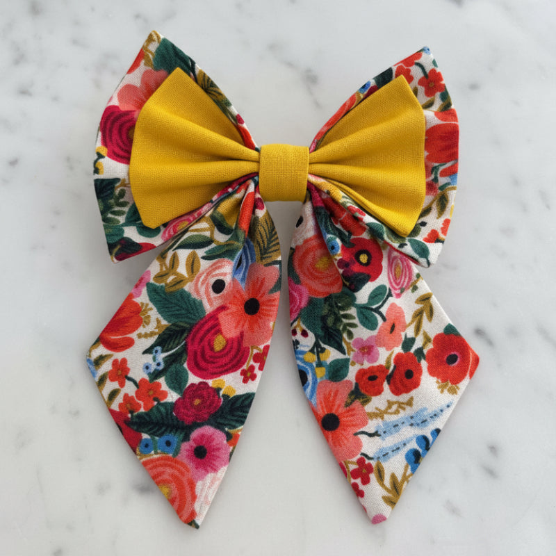 Noeud papillon marin pour chien fait main double nœud Garden Party