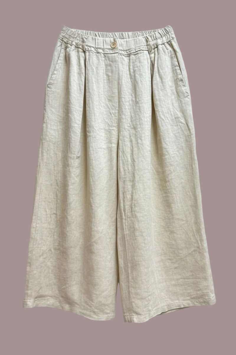 Pantacourt Ample - Taille Elastiquée - Coupe Fluide