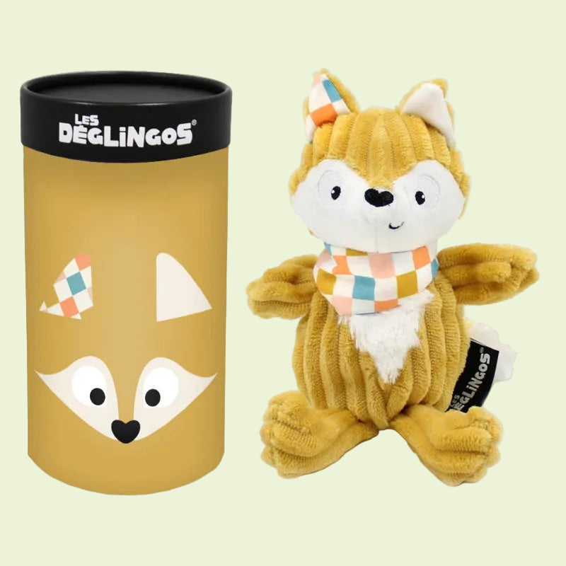 peluche en velours côtelé renard Cyranos - MokAïko&Co