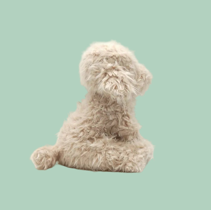 Peluche pour enfant - Animal de ferme - Chien - Blanc crème - 25 cm