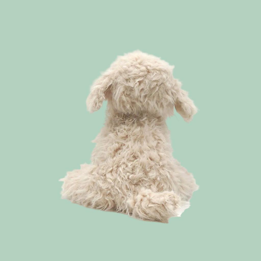 Peluche pour enfant - Animal de ferme - Chien - Blanc crème - 25 cm