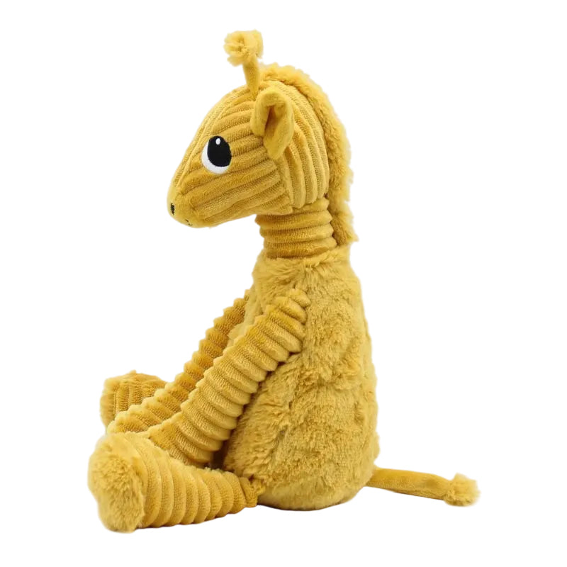 Peluche pour enfant - Loncou la Girafe - Maman et Bébé - Jaune Moutarde