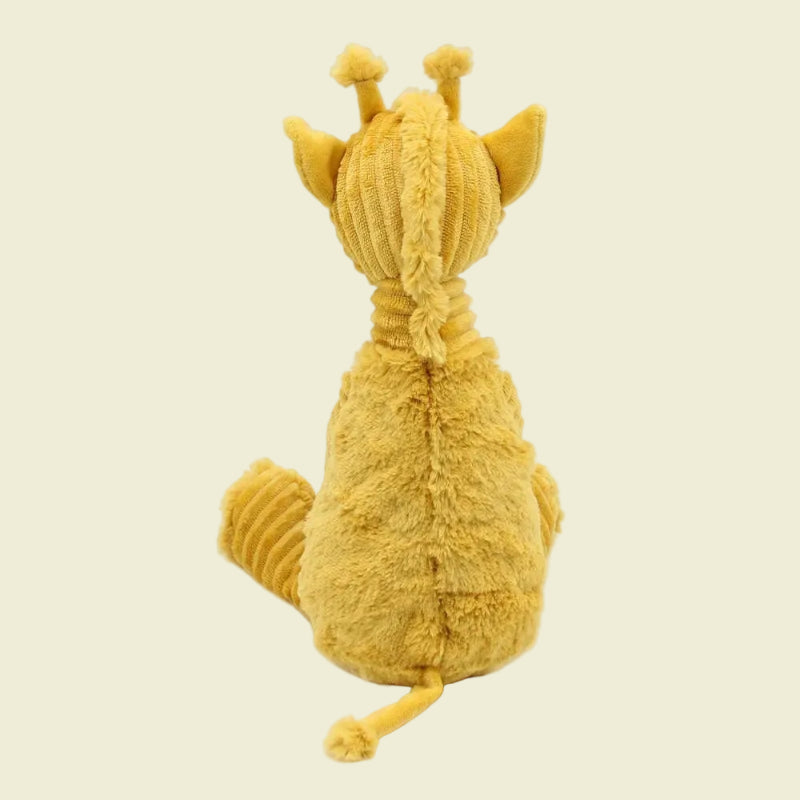 Peluche pour enfant - Loncou la Girafe - Maman et Bébé - Jaune Moutarde