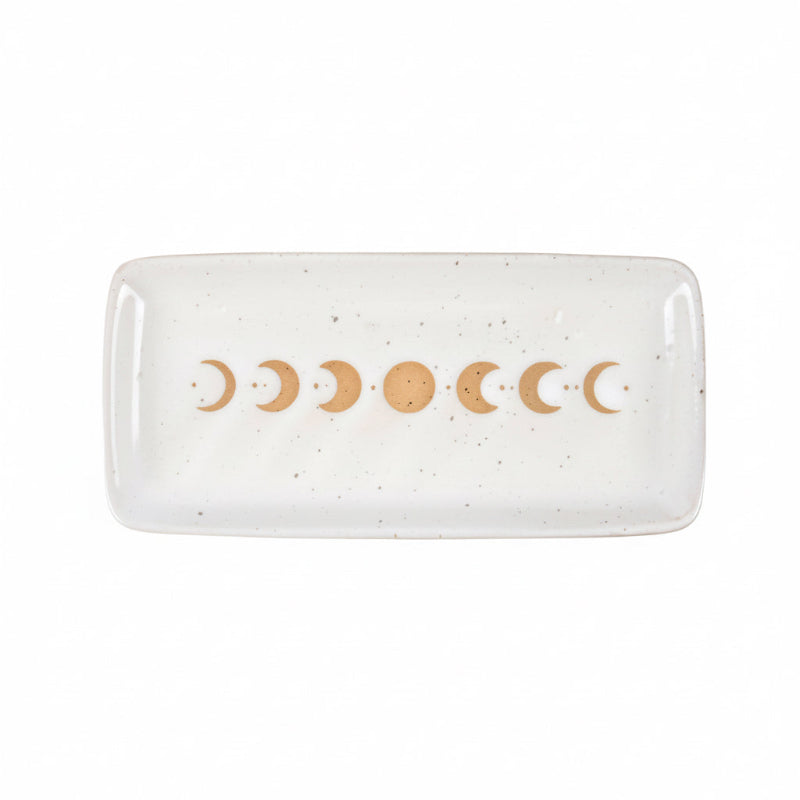 Plateau en céramique 17 cm avec phases de lune