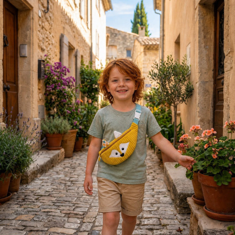 Sac Banane pour enfant - Cyranos le Renard - Velours côtelé