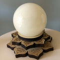 Boule - Sphère de Jade Afghane et son socle Lotus en bois