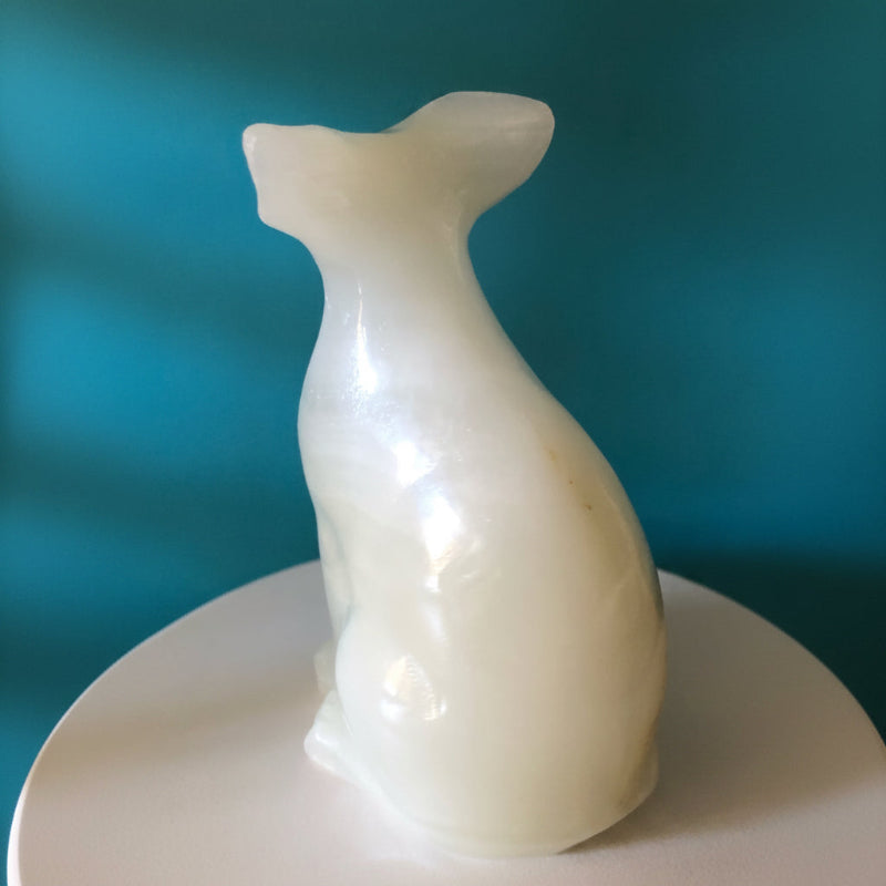 Sphinx de Jade Afghan – Statuette Sculptée à la Main