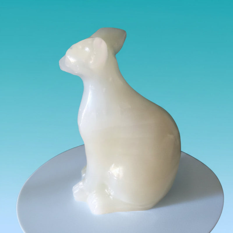 Sphinx de Jade Afghan – Statuette Sculptée à la Main