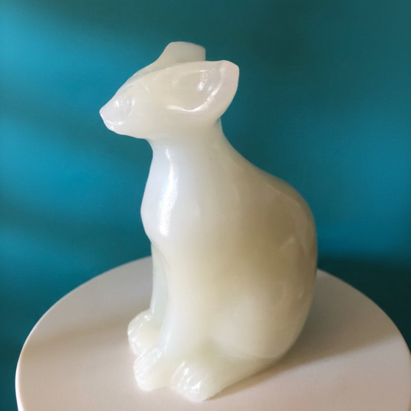 Sphinx de Jade Afghan – Statuette Sculptée à la Main