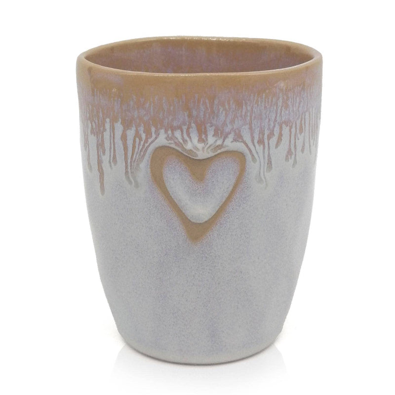 Tasse en grès blanc polaire avec cœur - 280 ML