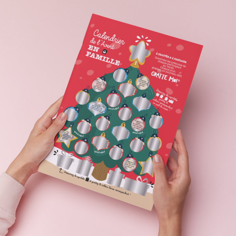 Bientôt Disponible ! Calendrier de l’Avent à gratter - FAMILLE 🎄24 défis en attendant Noël - Sapin