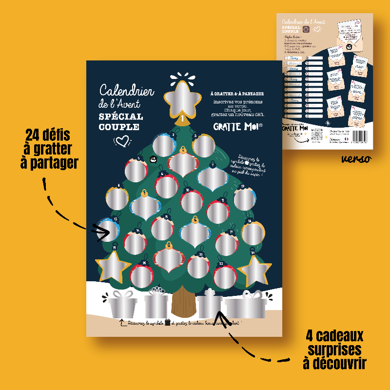 calendrier de l'avent de Noël spécial couple - MokAïko&Co - MokAiko&Co