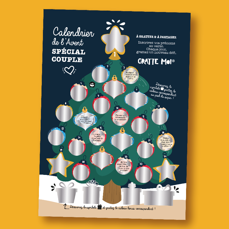Bientôt Disponible ! Calendrier de l'Avent à Gratter - COUPLE ❤️ Jeux à gratter en attendant Noël