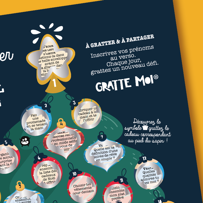 Bientôt Disponible ! Calendrier de l'Avent à Gratter - COUPLE ❤️ Jeux à gratter en attendant Noël