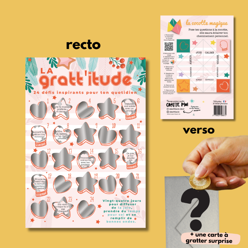 Bientôt Disponible ! Calendrier de l'avent à Gratter - SOLO 🌸 24 défis en attendant Noël - Gratt'itude