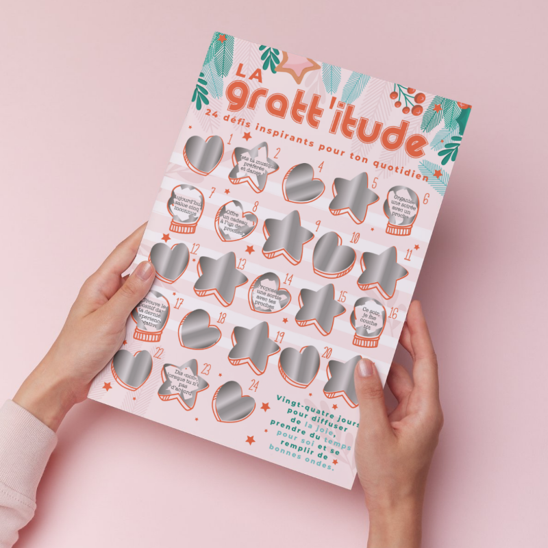 Bientôt Disponible ! Calendrier de l'avent à Gratter - SOLO 🌸 24 défis en attendant Noël - Gratt'itude