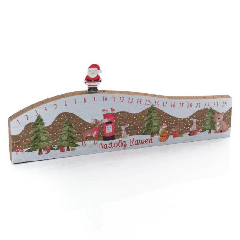 Calendrier de l'Avent père Noël décoration enchanté bois - MokAïko&Co