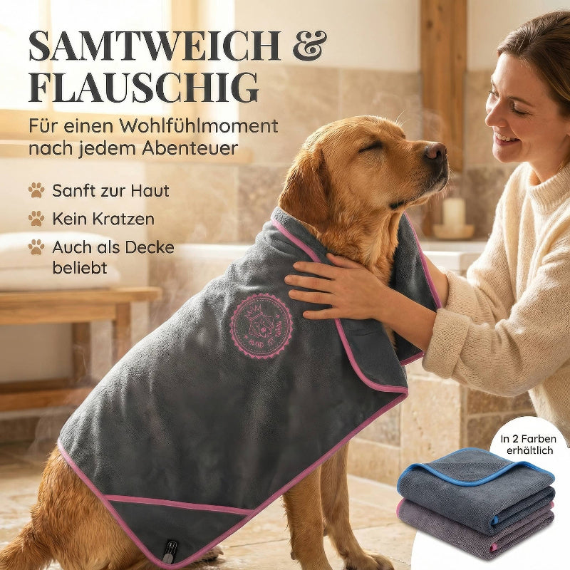 Serviette en microfibre extra absorbante pour chien (130 x 75 cm)