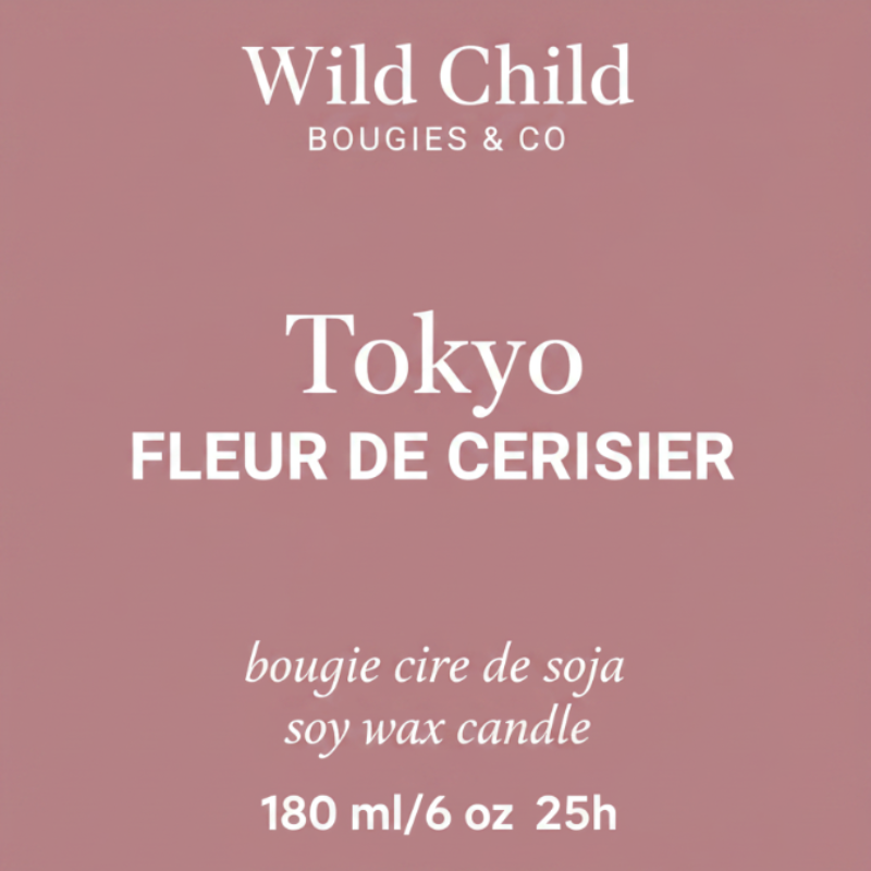 "Tokyo" Bougie Cire végétale - Fleur de Cerisier - 25h
