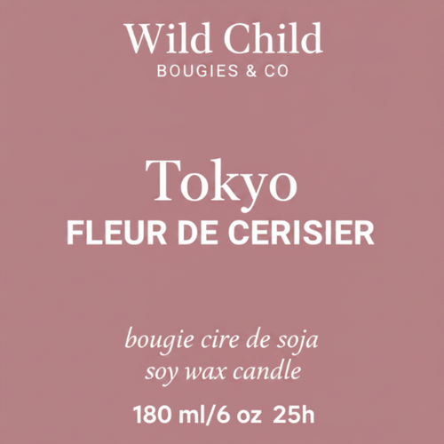 "Tokyo" Bougie Cire végétale - Fleur de Cerisier - 25h