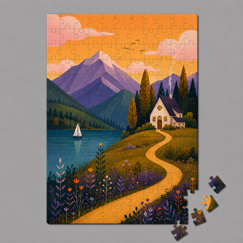 puzzle en bois chalet 2 - MokAiko&Co - MokAïko&Co
