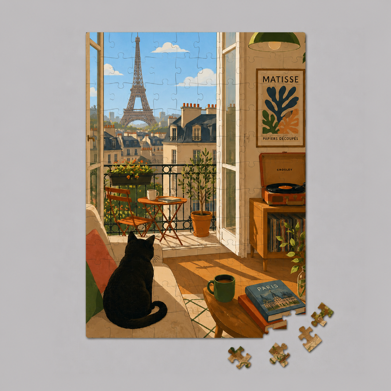 puzzle en bois paris chat noir 2 - MokAiko&Co